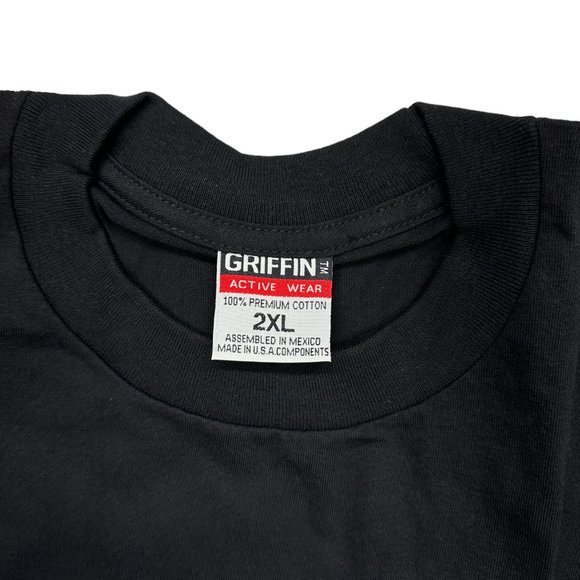 Griffin Active Wear Black Crewneck Tee (2X) - Picture 5 of 6